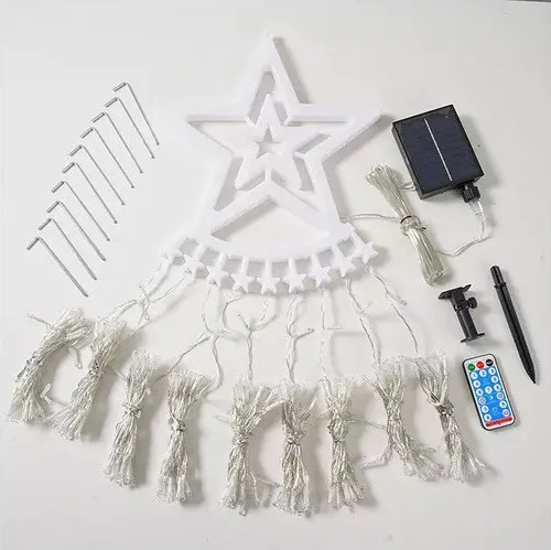 Luces De Cascada Navideña con Forma De Árbol